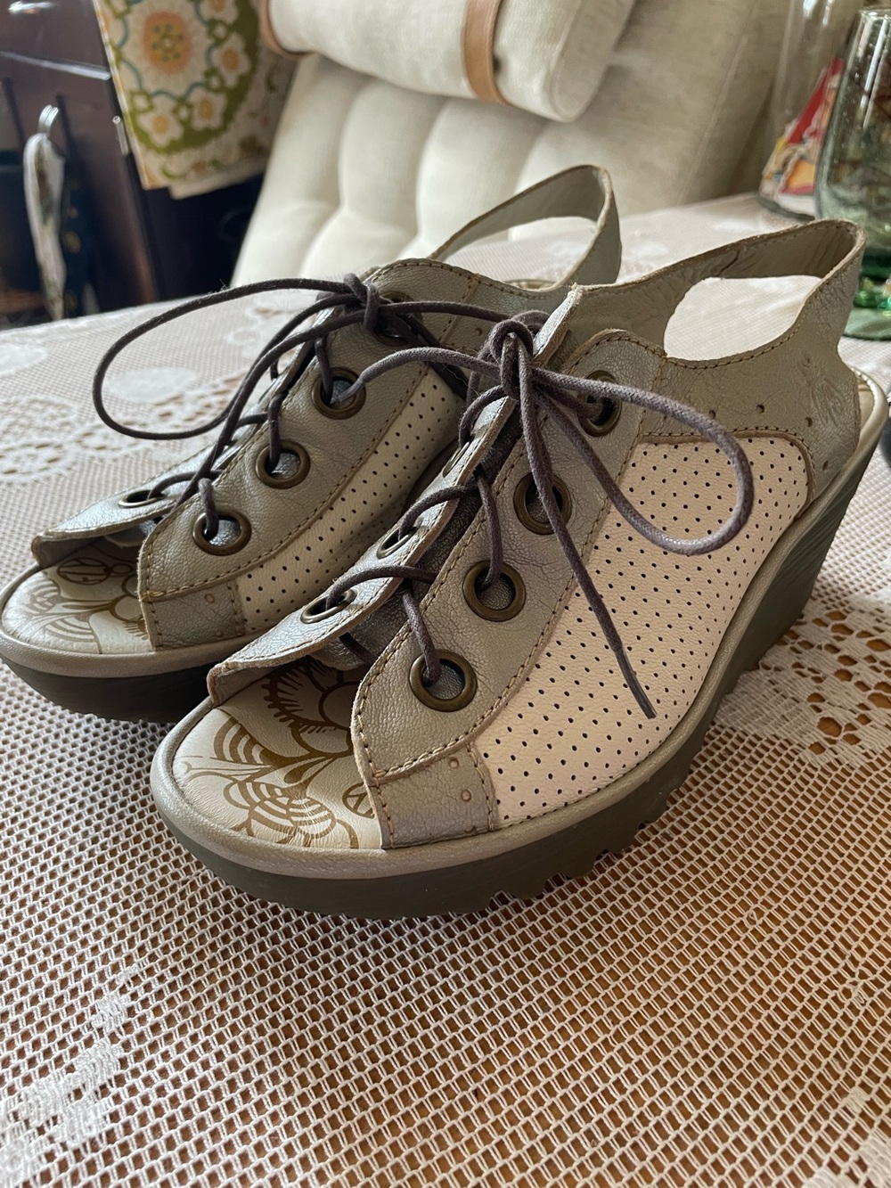 Fly London Yuta Wedge Sandals 38 8